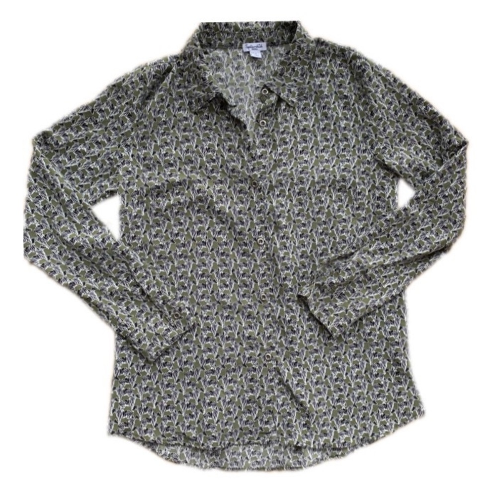 Splendid Button Down Blouse With Zebra Design Sz S - image 2